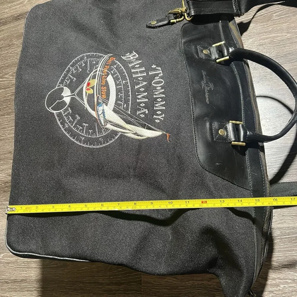 Tommy Bahama Black Duffle Bag Island Hopper SAIL FAST LIVE SLOW Sailboat